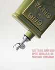 Olive Green Ceramic Oil Bottle