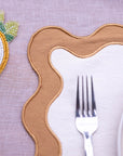 Cream and Turmeric Wavy Edge Placemat