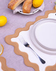 Cream and Turmeric Wavy Edge Placemat