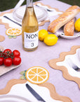 Cream and Turmeric Wavy Edge Placemat