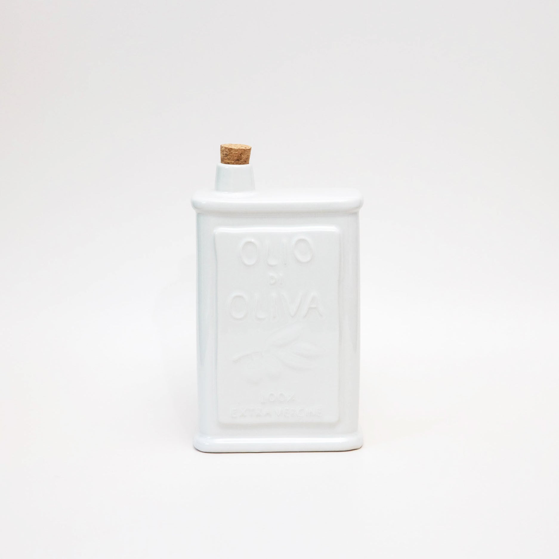 White Ceramic Oil Bottle
