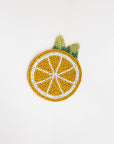 Lemon Slice Beaded Coaster