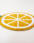 Lemon Slice Beaded Coaster