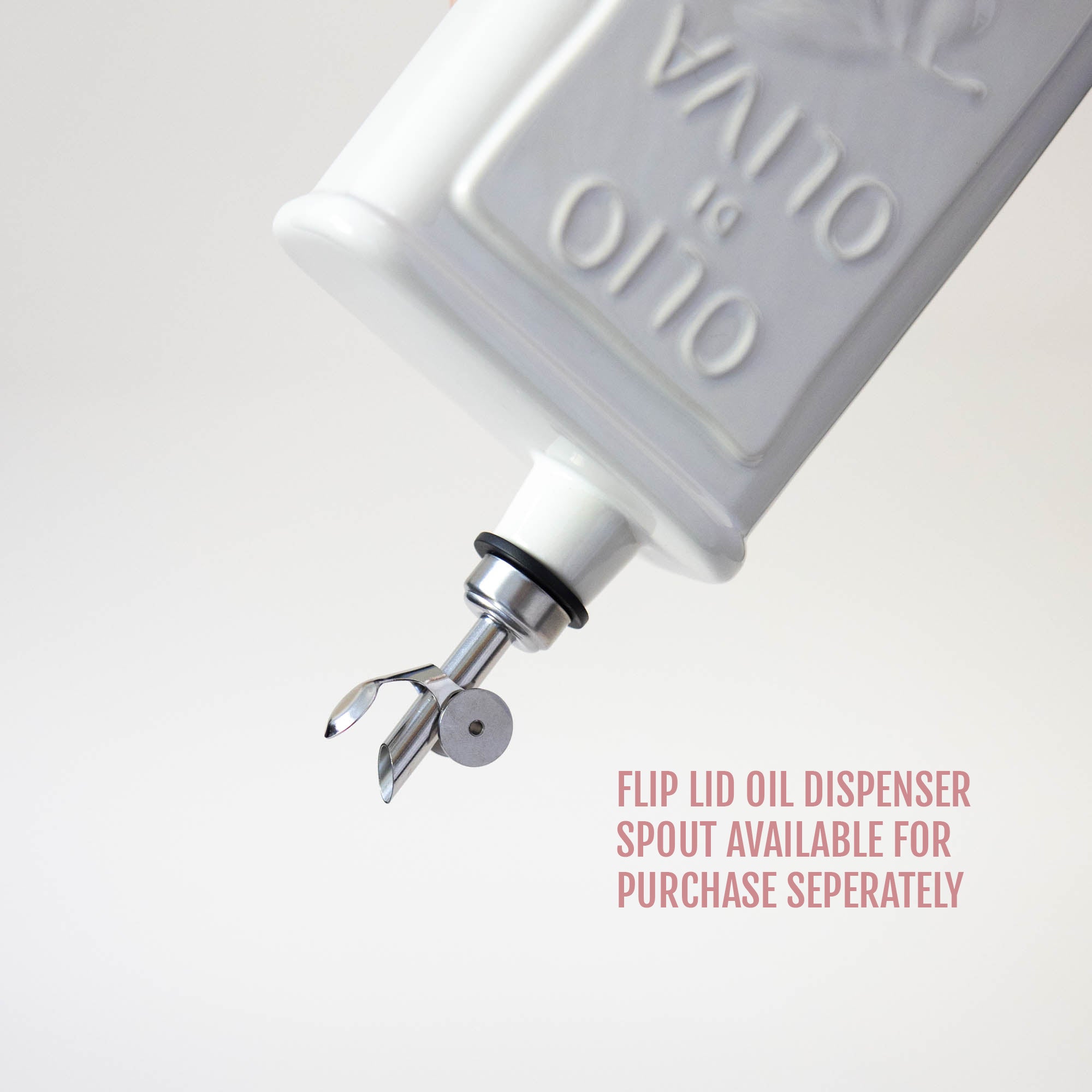 White Ceramic Oil Bottle