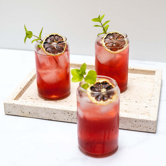ROSE AND STRAWBERRY ICED TEA